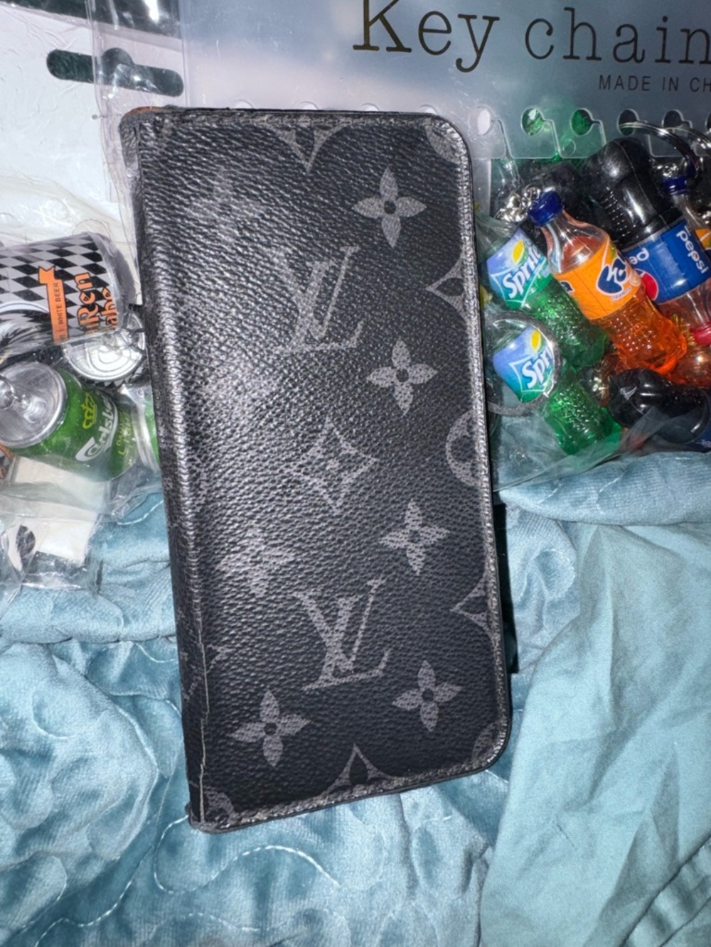 Louis Vuitton Black Monogram Folio Phone Case